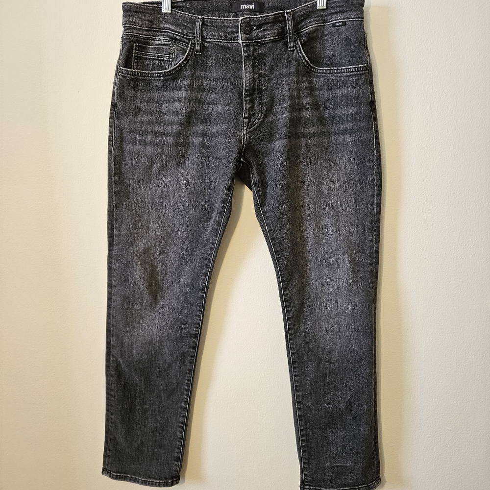 Mavi Men’s Slim Straight Washed Black Jeans